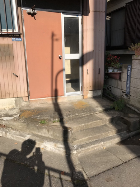 葛飾区東金町　【桜並木を見上げる古家】