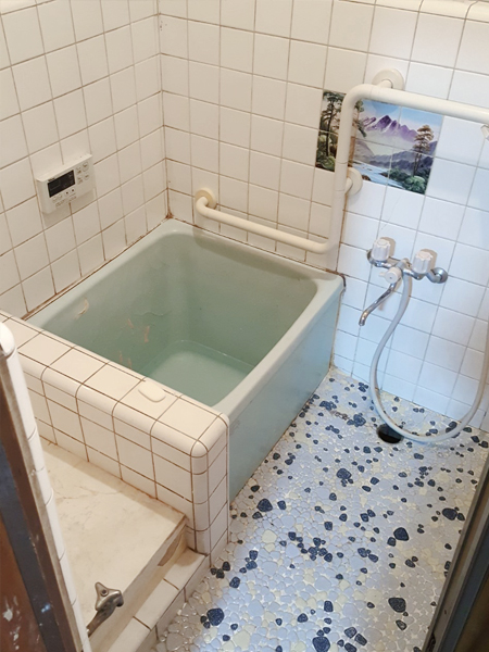 葛飾区東金町　【桜並木を見上げる古家】